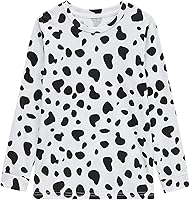 Vista 2 de ZeroShop Disfraz de 101 días de escuela para niños, ropa de dálmata para niños, camisa y orejas