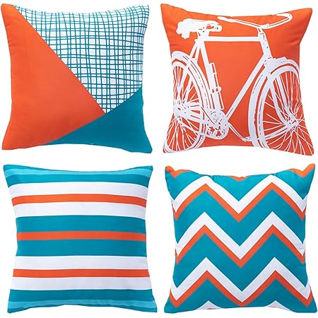 teal throw pillows amazon