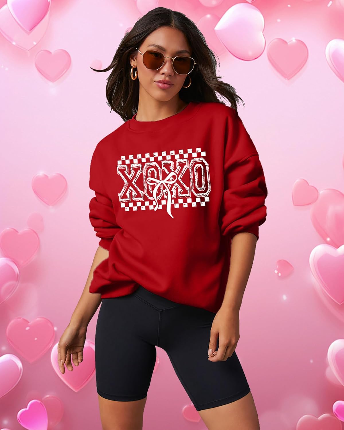 Valentine Shirts for Women Love Heart T Shirt Long Sleeve Valentines Gift Shirt Casual Tee Tops - Image 3