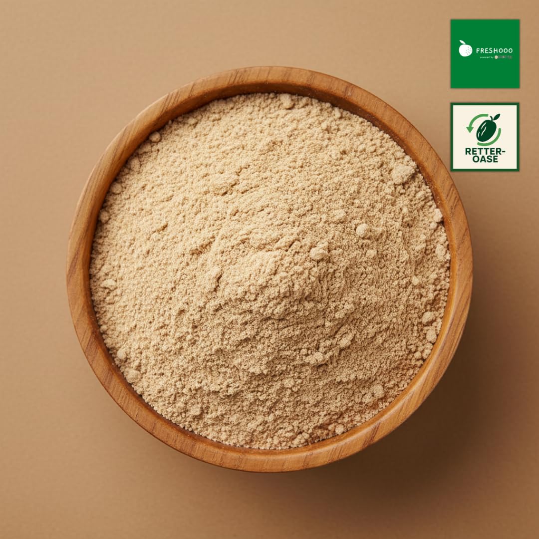 freshooo® Erdnussmehl entölt & roh | 1,0 kg | Erdnussprotein | 55% Protein | ökologisch-nachhaltig abgepackt