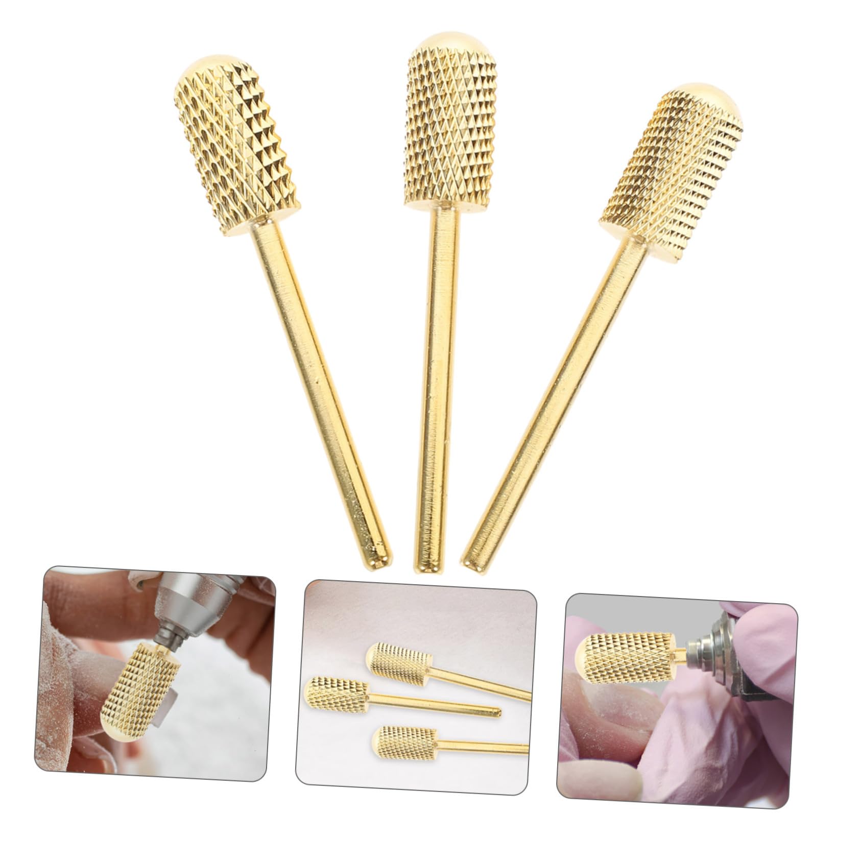 5 Set Di Punte Per Trapano Per Unghie in Metallo Punte Per Trapano Per Unghie Russe Strumento Per Manicure in Acrilico Set Da 3 Pezzi * 5