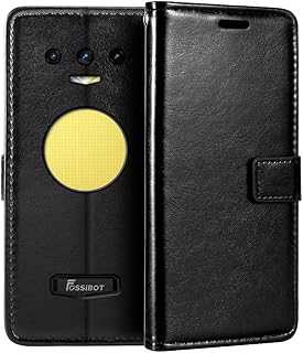 Shantime Capa para Fossibot F102, capa flip magnética de couro PU premium com suporte para cartão e suporte para Fossibot F102'S (6,6 polegadas) preta