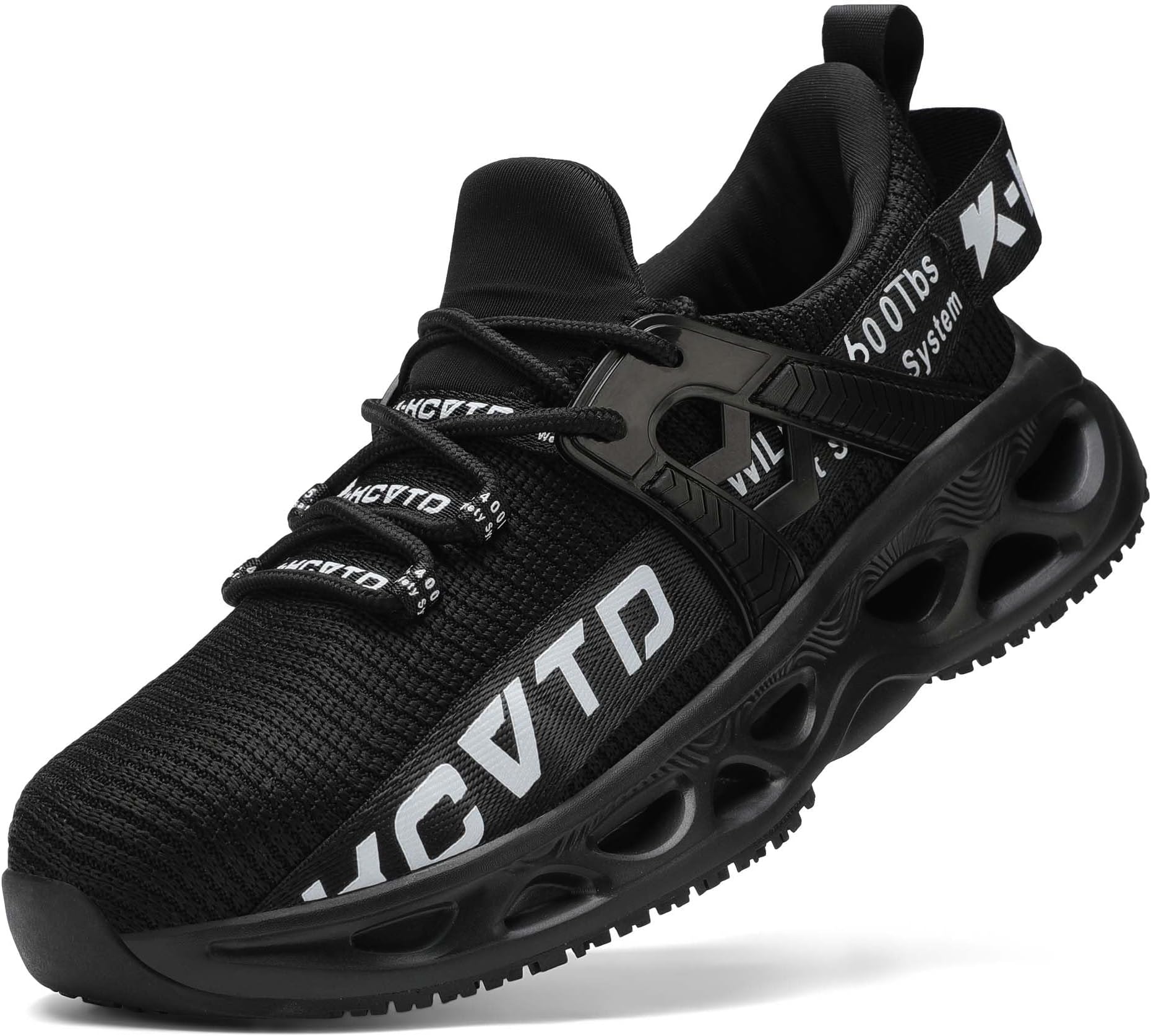 KCVTD Steel Toe Sneakers, Men-Women Work Shoes, Indestructible, Steel Toe Cap, Puncture Proof, Slip Resistant, Shock Absorbing, Mesh, Size 12,14
