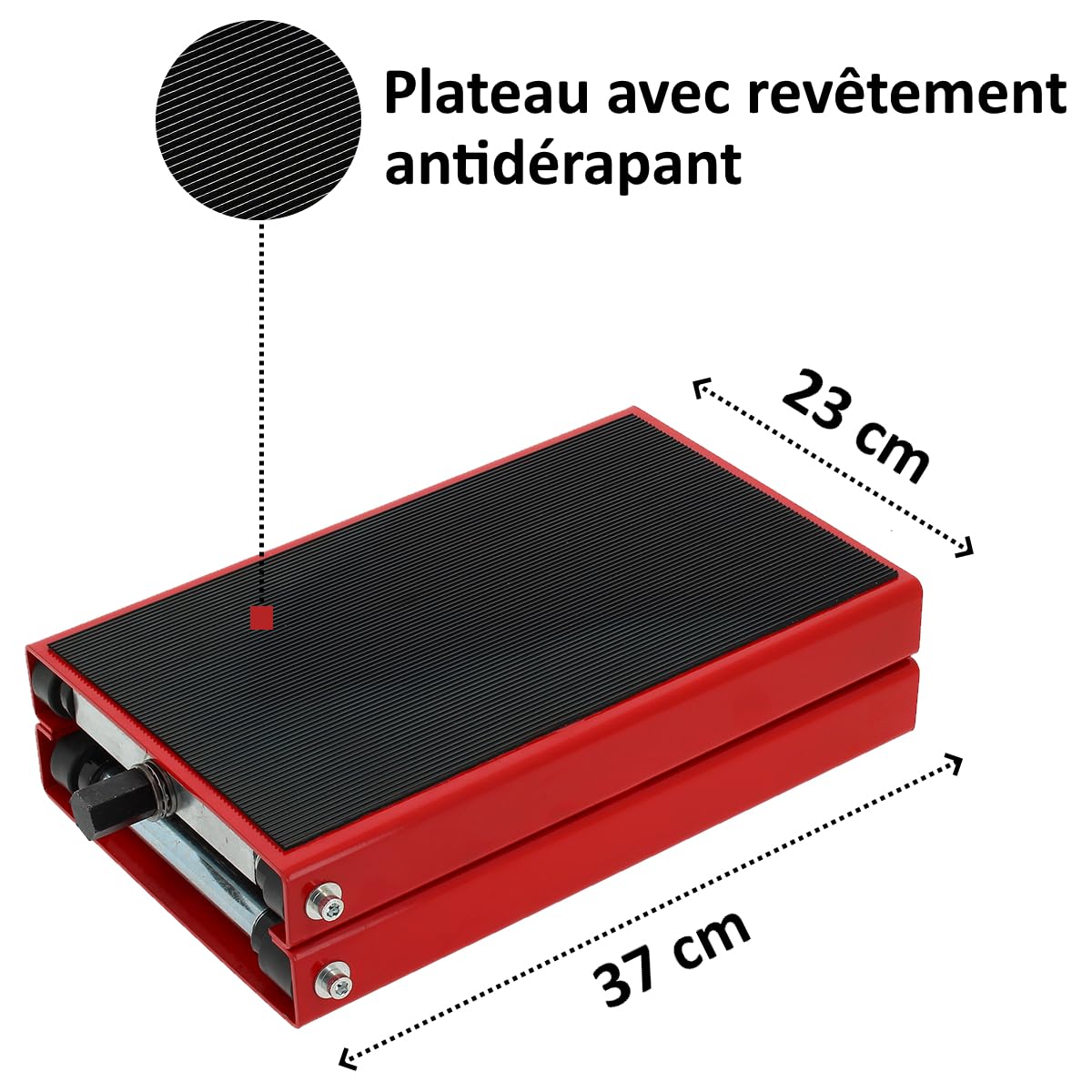 Cric Moto 450 kg à Ciseaux - Élévateur réglable avec Plateau antidérapant