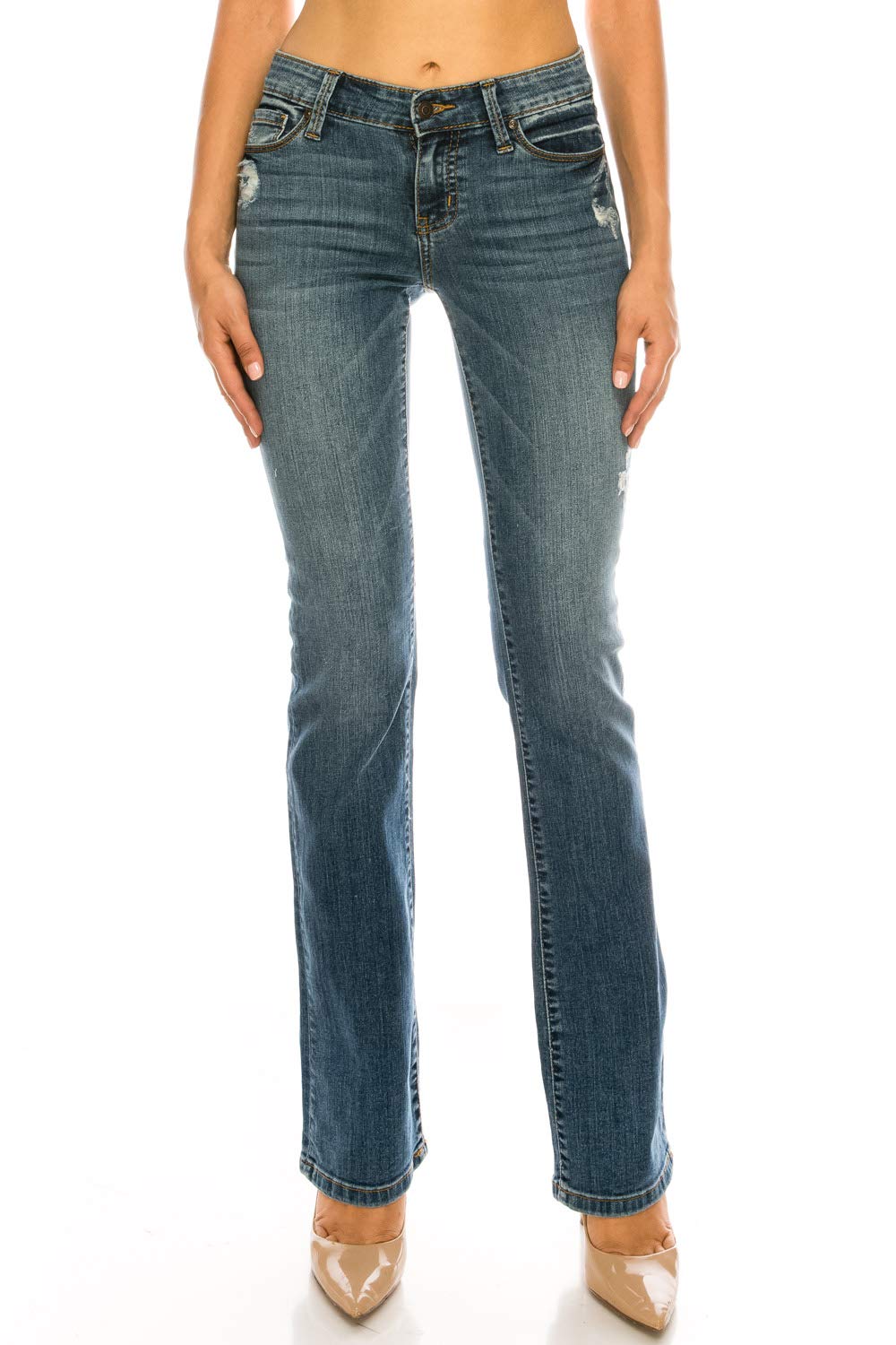 Eunina Women's Basic Slim Bootcut Jeans (15, 9969)