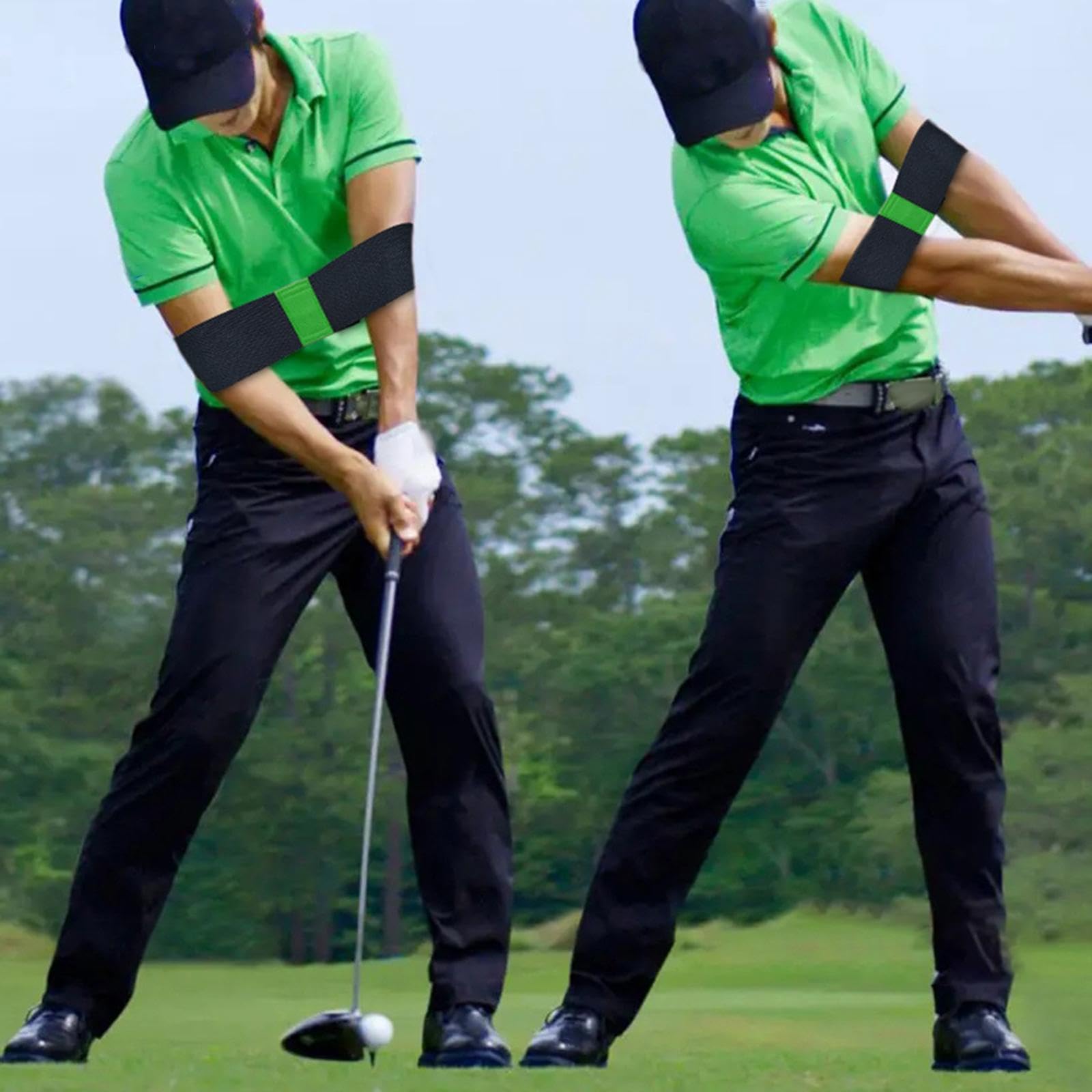 SECRET DESIRE Golf Swing Correcting Arm Band Golf Swing Training Aid Women Men Putting Green