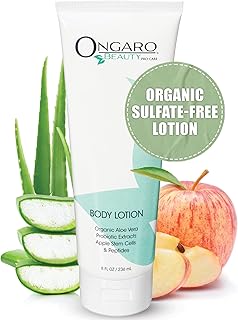 Ongaro Beauty Organic Body Lotion - Body Moisturizer Skin Lotion, Probiotic Lotion w/Aloe Vera, Cocoa Butter, Hyaluronic Acid, Shea Butter & Vitamin E, Lightweight, All Skin Types 8fl oz