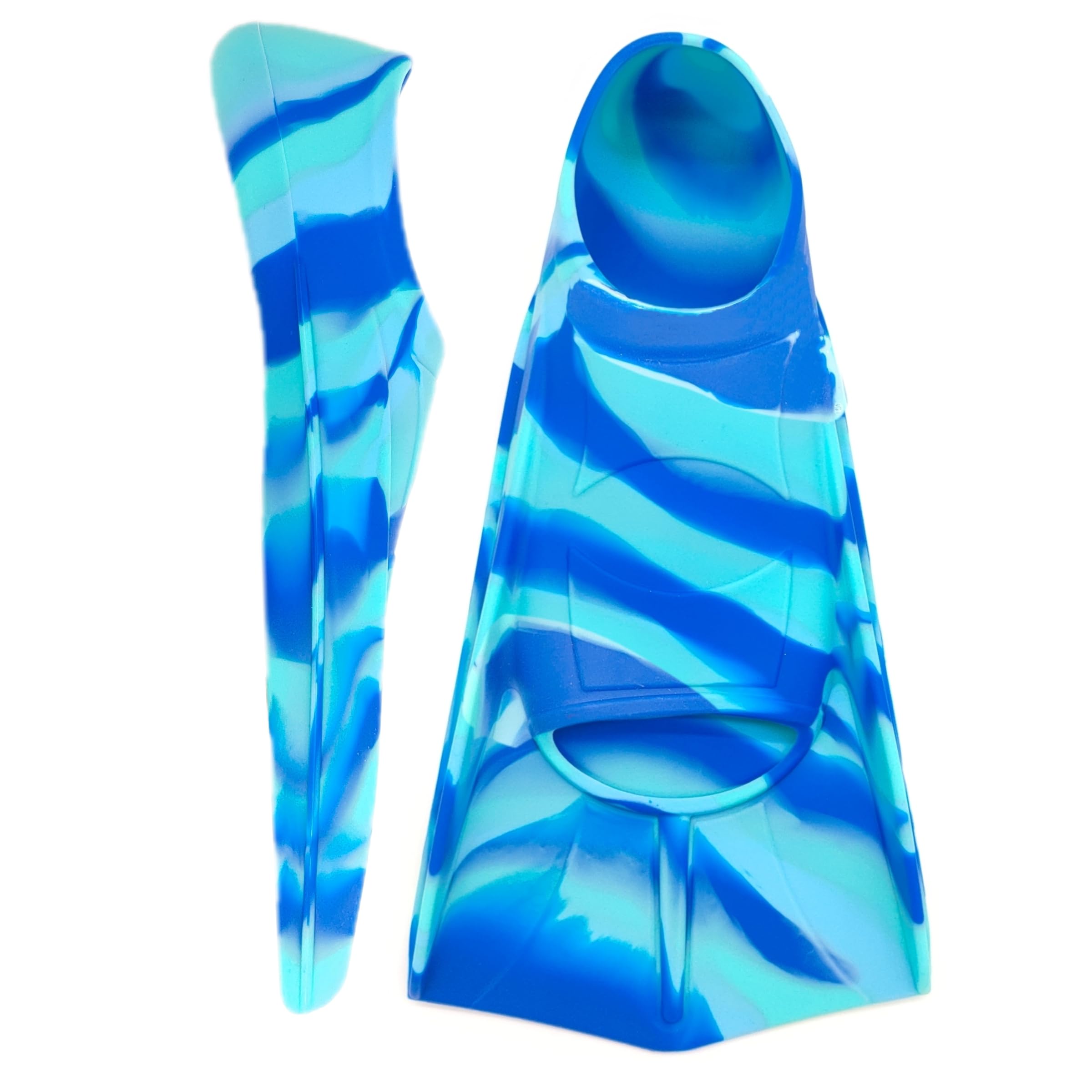 Cómodas aletas de entrenamiento de silicona flexibles para esnórquel y natación