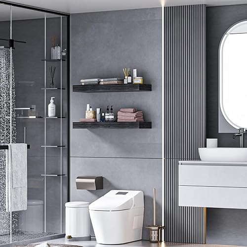 Miniatura 19 de 2 piezas de accesorios flotantes para estantes ocultos, soporte de estante oculto, montaje en pared, soporte de estantes flotantes invisibles