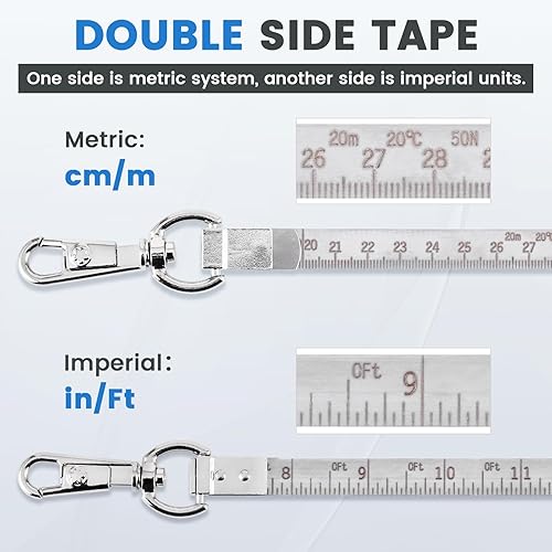 Miniatura 2 de YJINGRUI Cintas de medición de tanque de aceite de 33 pies32.8 ft, a prueba de explosiones, cinta de medición de aceite de acero inoxidable con