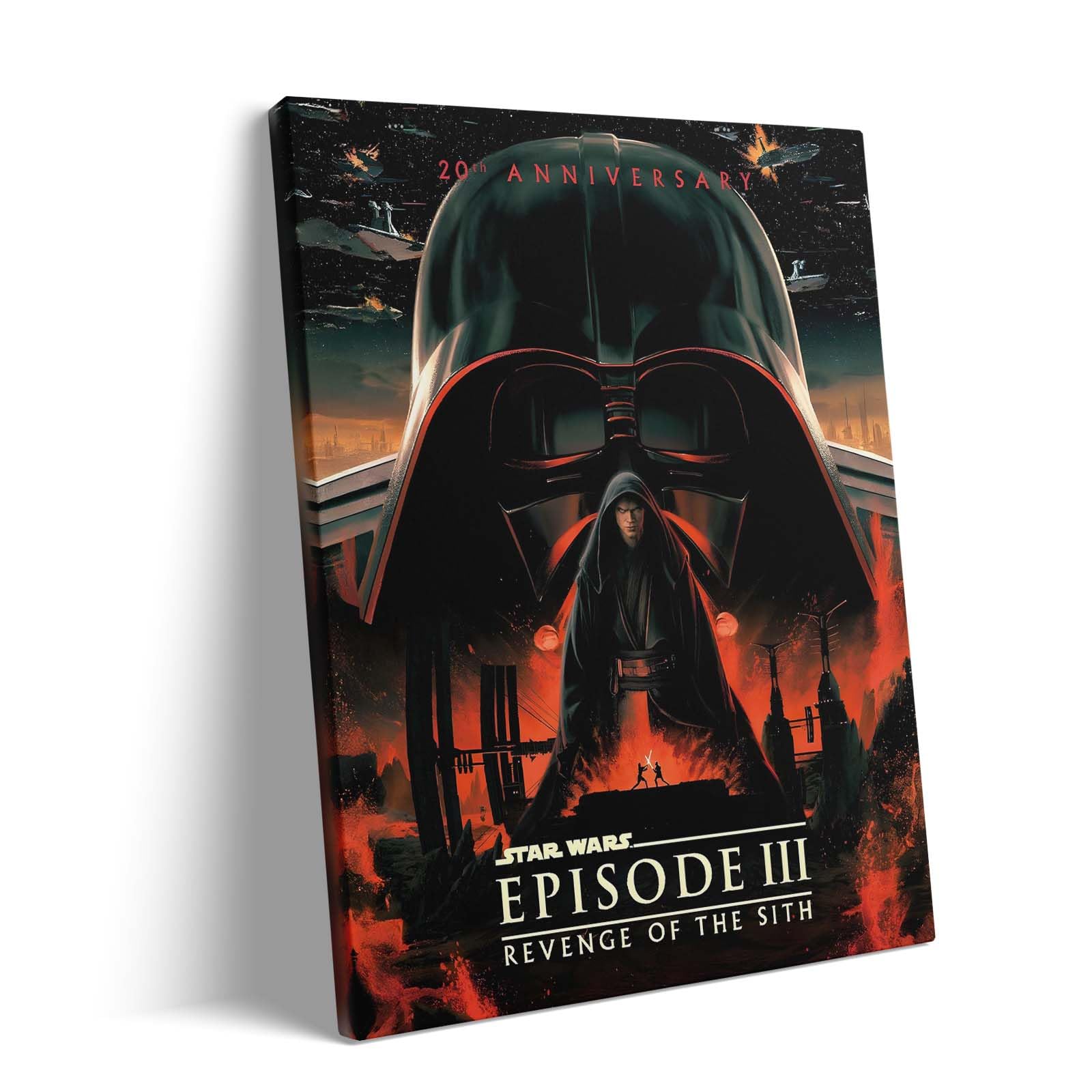 B.B.F MAKE Framed Canvas Wall Art Sci-Fi Decor STAR WARS - EPISODE 3 Painting Print Movie Poster Artwork for Bedroom Decoration Home Theater Game Room