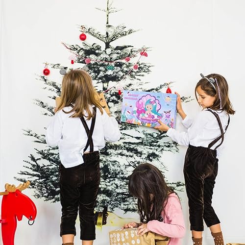Miniatura 9 de Calendario de Adviento de juguete 2023, 29 unidades, calendarios de Adviento de Navidad de sirena para niños, calendario de cuenta regresiva de 24