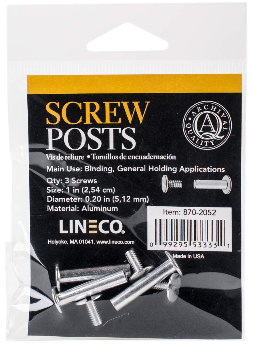 Relieur Screw Posts Lineco en aluminium 1" pour finitions de livres prestigieux