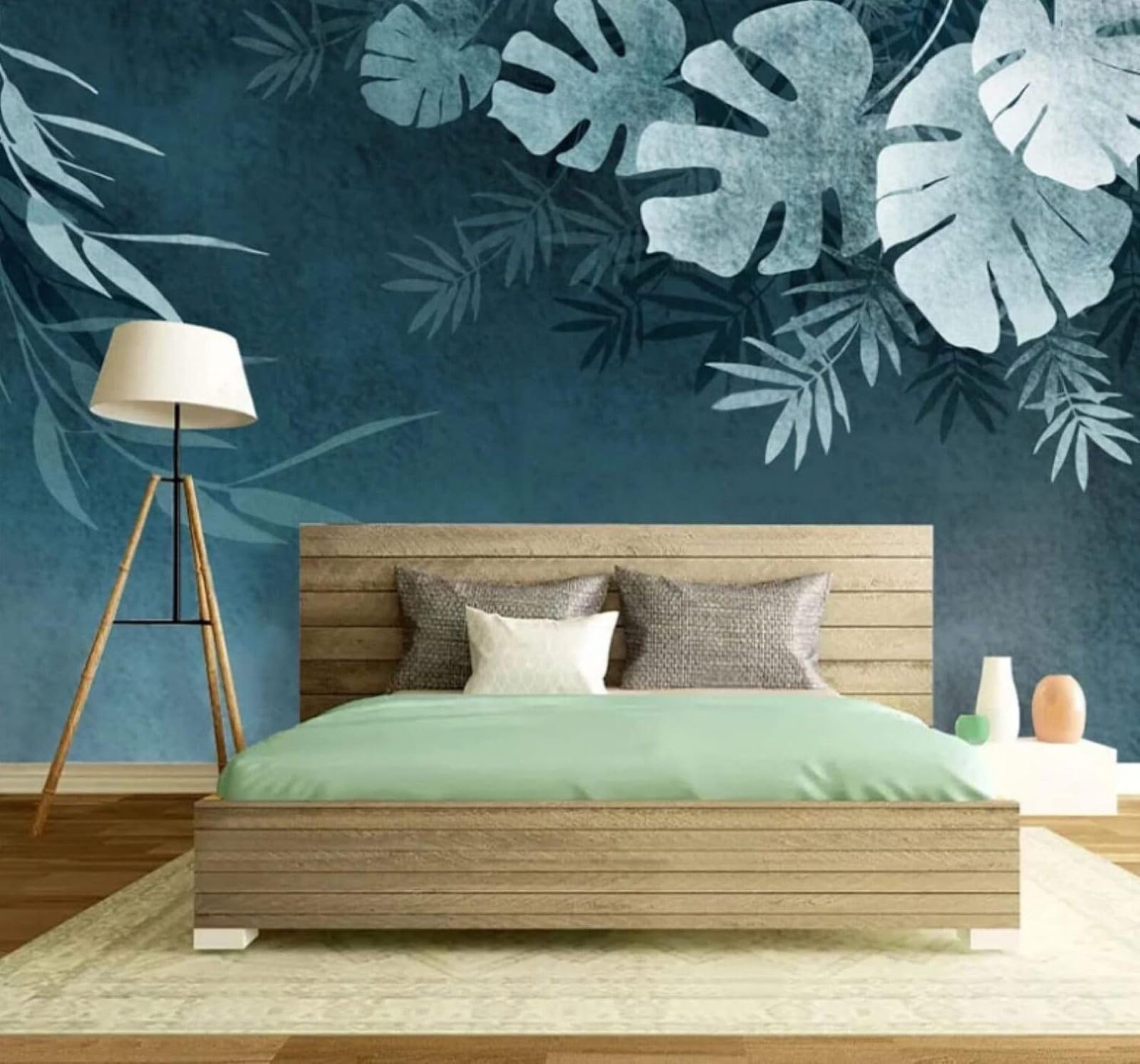 XLMING Minimalist Vintage Fresh Hand Drawn Leaves 3D Wallpaper Luxury Home Dining Decor Paste Sofa Living Room The Wall for Bedroom Mural-430cm×300cm