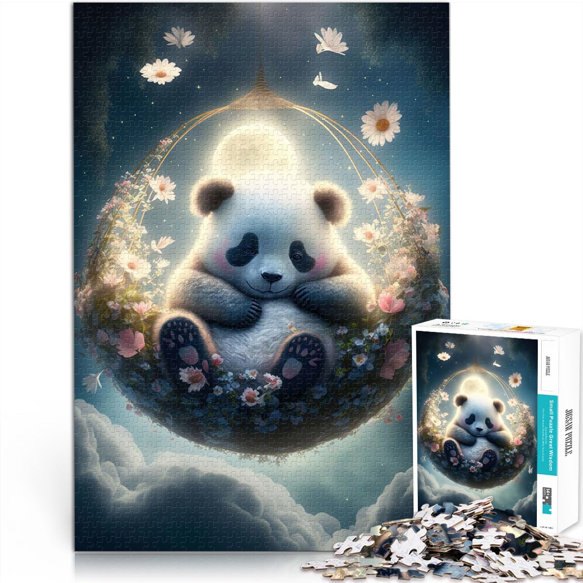 Puzzle 2000 pièces pour Adultes, Jeux éducatifs, bébé Panda, décoration d'intérieur, décoration et Cadeaux Uniques, 27,56 po x 39,37 po