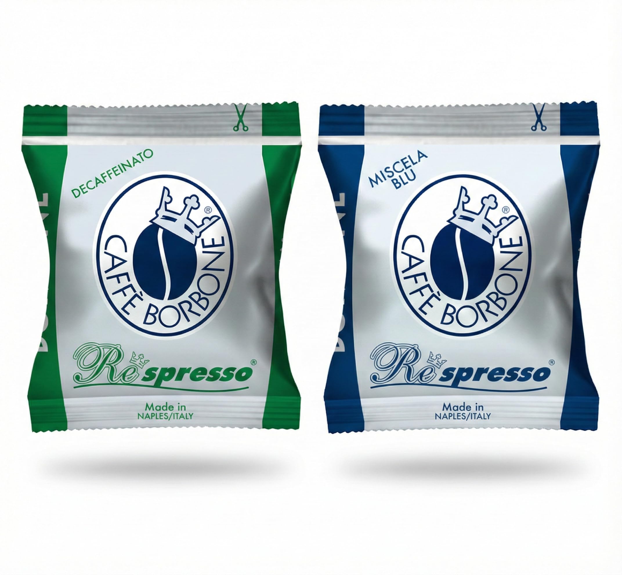 Caffè Borbone Kit de degustación Respresso - 200 cápsulas compatibles con las máquinas domésticas Nespresso* (100 azules, 100 Dek)