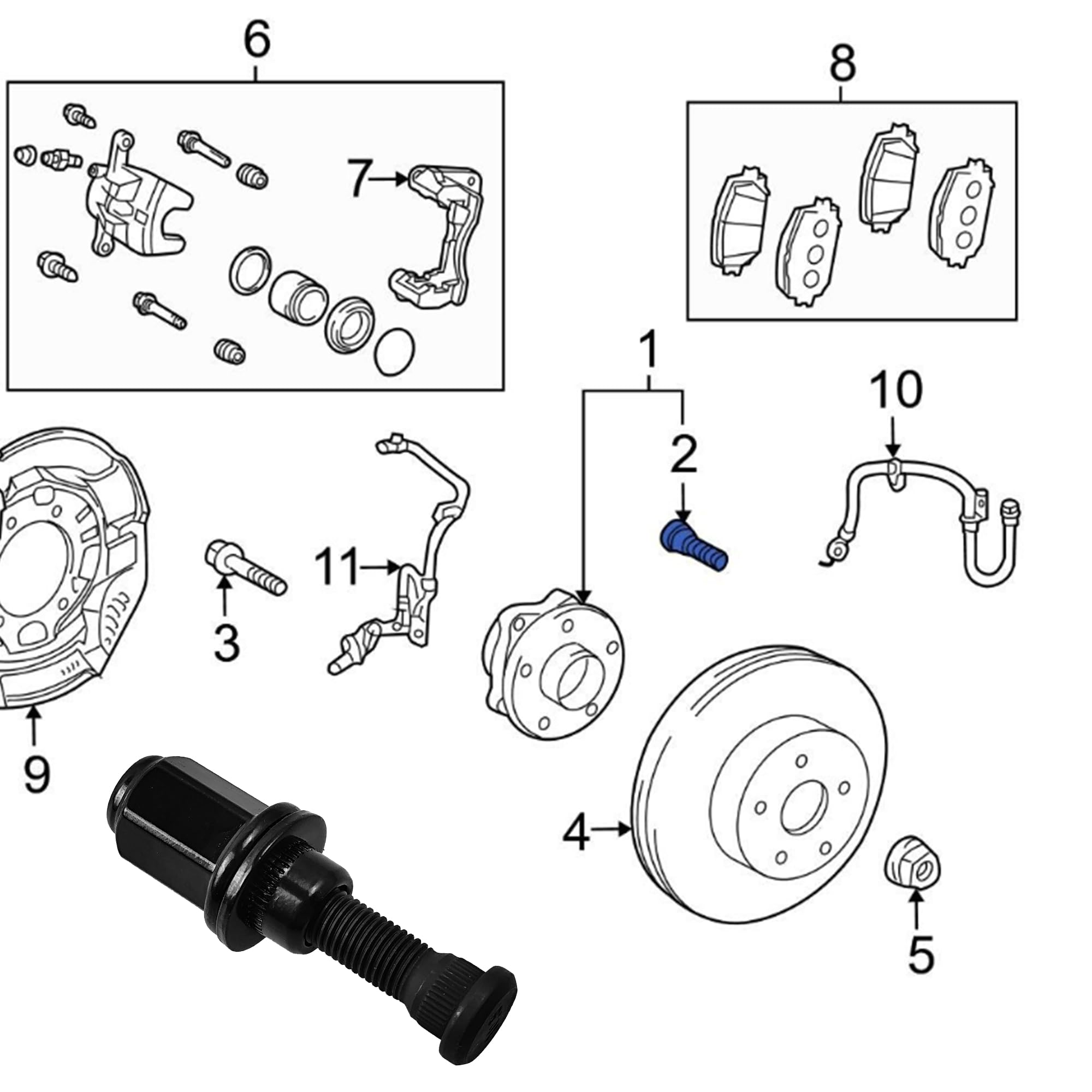 Amazon.com: Yukauto M12x1.50 Wheel Lug Stud Nut Set for Toyota