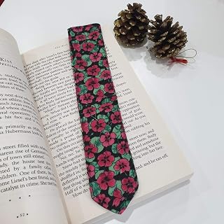 Long Bookmark - Poppy | Gift for a Bookworm Reader | Birthday Gift Handmade by Sew This Sew That | Book lover present | Page marker | Fabric Cotton Double Sided Bookmark