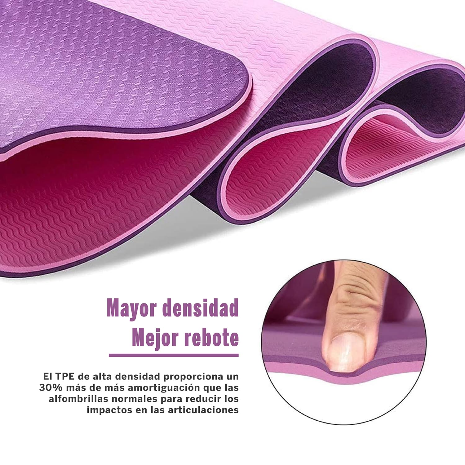 Pack 10 Unidades Esterilla Yoga Antideslizante - Esterilla Pilates - Esterilla Fitness - Alfombra Yoga Mat Plegable - Colchoneta Gimnasia Pilates Fitness - Incluye Bolsa Esterilla - Mat Yoga