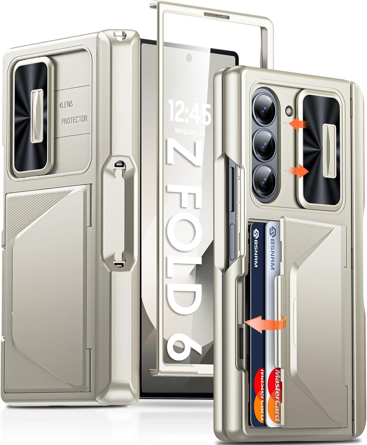 Galaxy Z Fold 6 Case with S Pen Holder & Card Storage