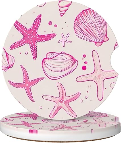 Posavasos absorbentes para portavasos de automóvil, paquete de 2 posavasos universales antideslizantes de cerámica para mujeres y hombres de 2.56