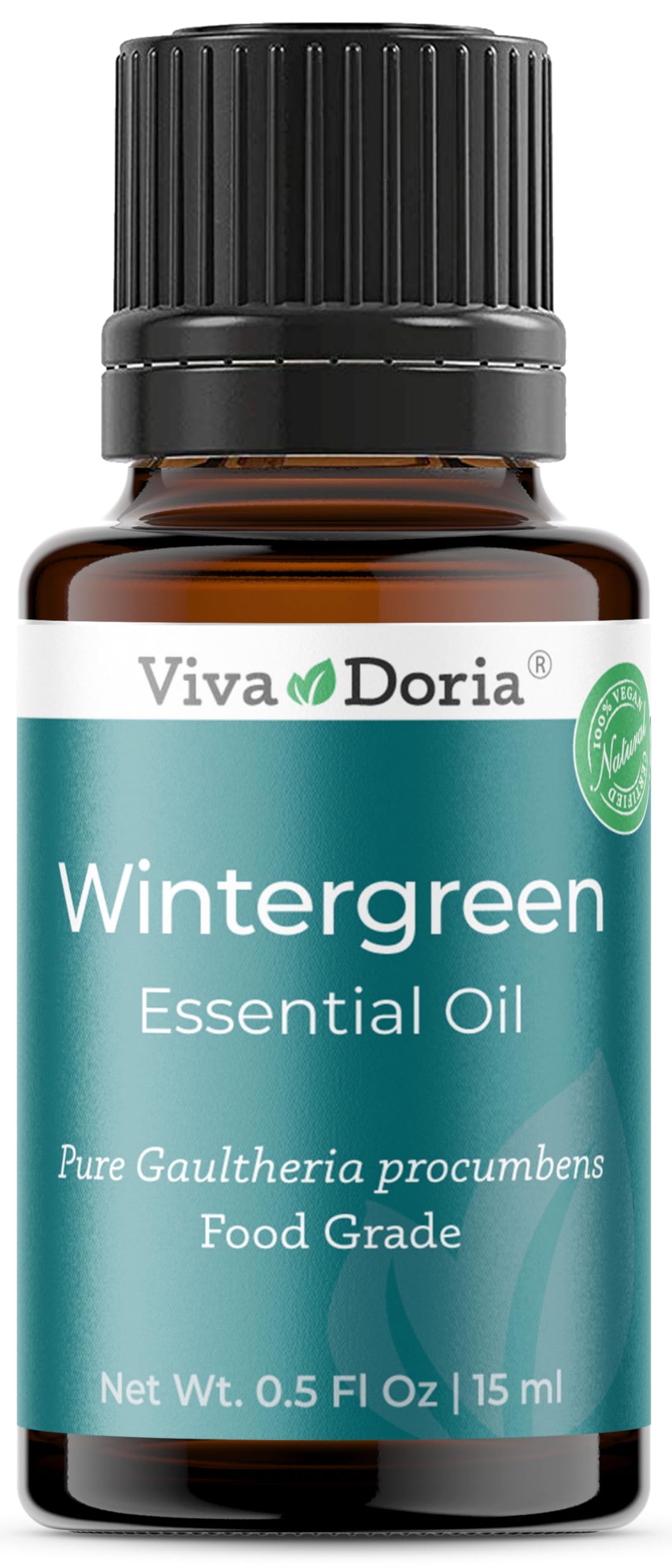 Viva Doria Wintergreen Essential Oil, 100% Pure, Natural Essential Oil, Undiluted, for Aromatherapy | Food Grade, 15 mL (0.5 Fluid Ounce)