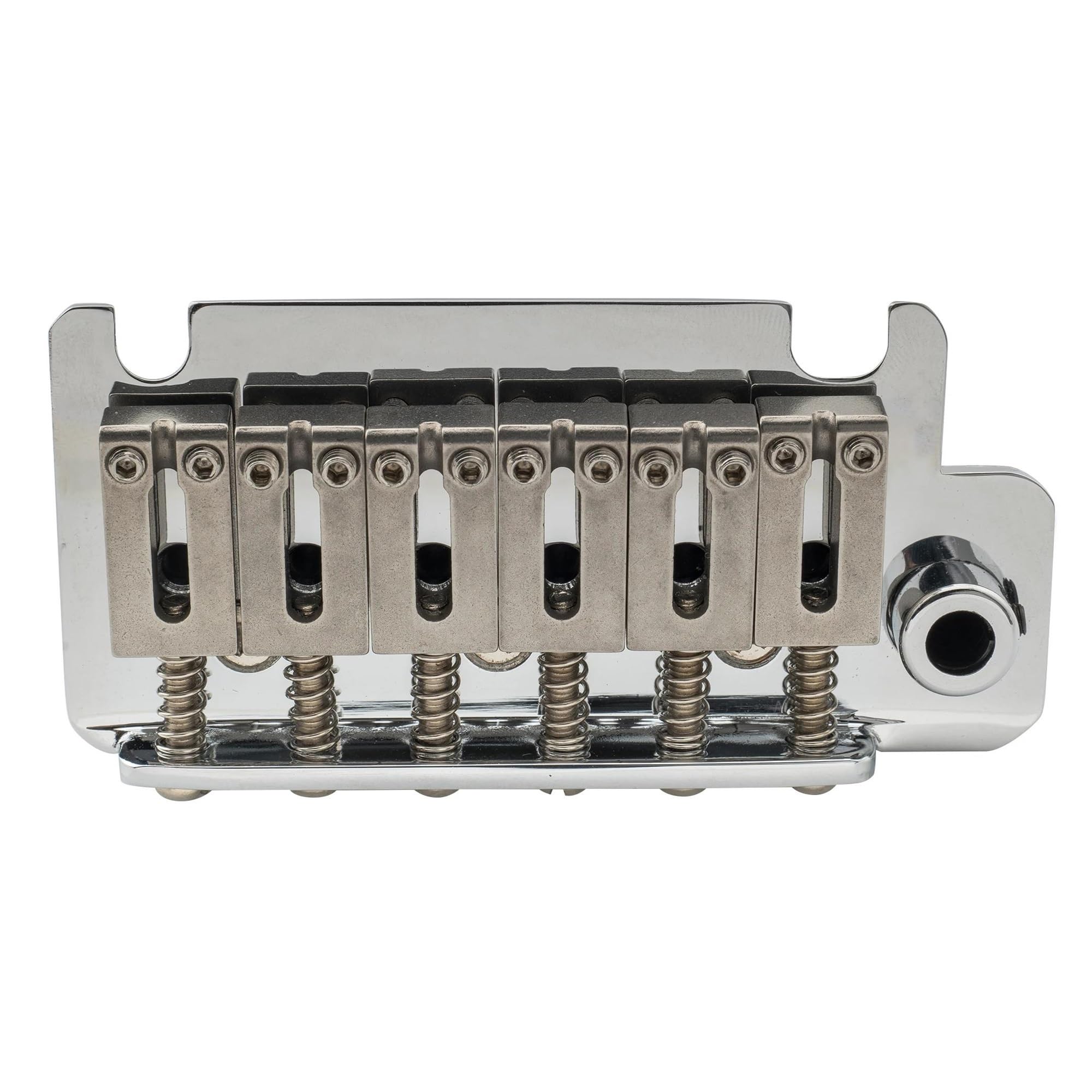 Puente Trémolo De Guitarra De Doble Perno Silla De Montar De Acero De 52.5mm Bloque Completo Adecuado Para Guitarras Eléctricas | Puente de guitarra(Chrome)