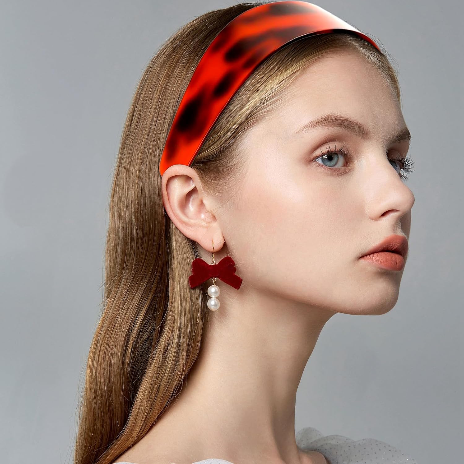 Tortoise Shell Headband with Teeth for Women Brown Wide Acetate Flexible Hair Headband Skinny Wide Headbands with Teeth for Women and Girls No Slip Durable Styling Hair Accessories - Image 6