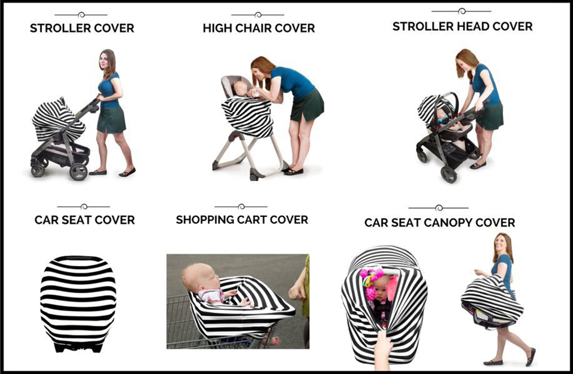 Couverture D’Allaitement Multifonction - Écharpe Siège Auto Et Poussette Pour Bébé