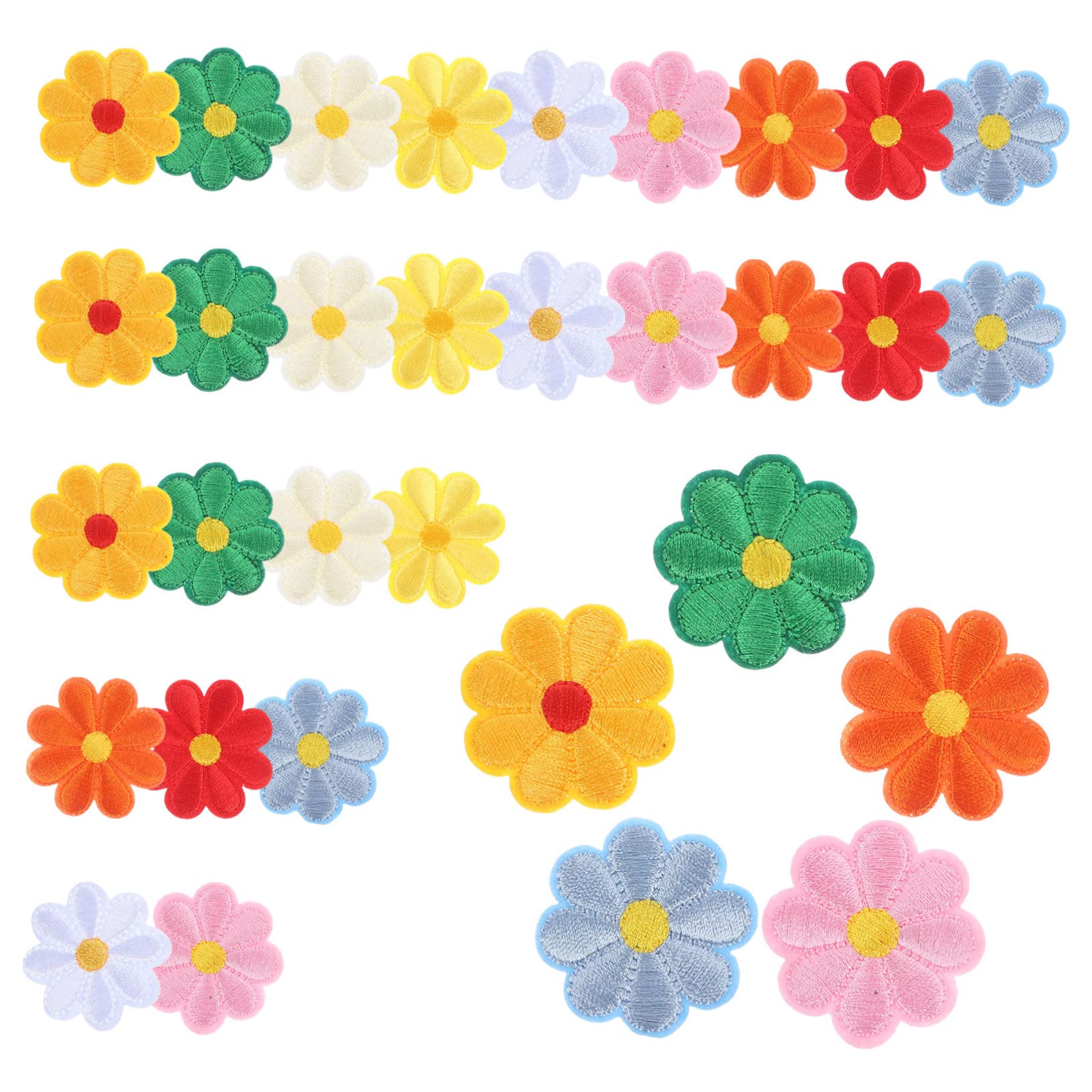 Tofficu 144stücke Blumen Patches Zum Aufnähen Und Aufbügeln Bunte Kleine Stoffflicken Für Kleidung Jeans Rucksäcke Und -projekte Dekorative Stoffaufnäher Mit Hochwertiger