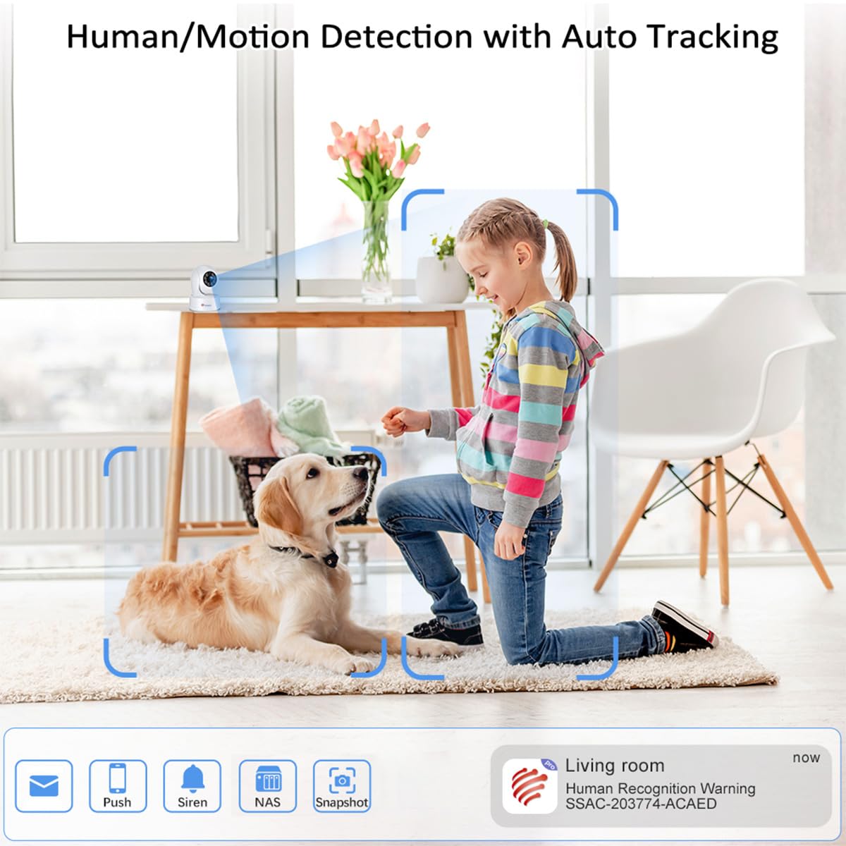 Ctronics 2.5K 4MP WLAN Überwachungskamera Innen, PC & Handy Fernzugriff, 355°/120° Schwenk & Neigung, 8 Preset-Positionen, Auto-Tracking, Farbnachtsicht, 2-Wege-Audio, 2.4/5GHz WiFi (2 Stück) | 355°/120° Schwenk & Neigung, 8 Preset-Positionen, Auto-Tracki