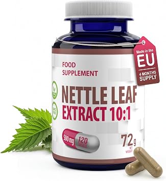 Hepatica Stinging Nettle Leaf 5,000mg Equivalent | High Strength 500mg 101 Extract | 120 Vegan Capsules | 4-Month Supply | Traditional Herb | 3rd Party Lab Tested