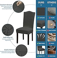 Vista 199 de Juego de 6 fundas elásticas para sillas de comedor, extraíbles y lavables, para sillas de comedor, hotel, ceremonia
