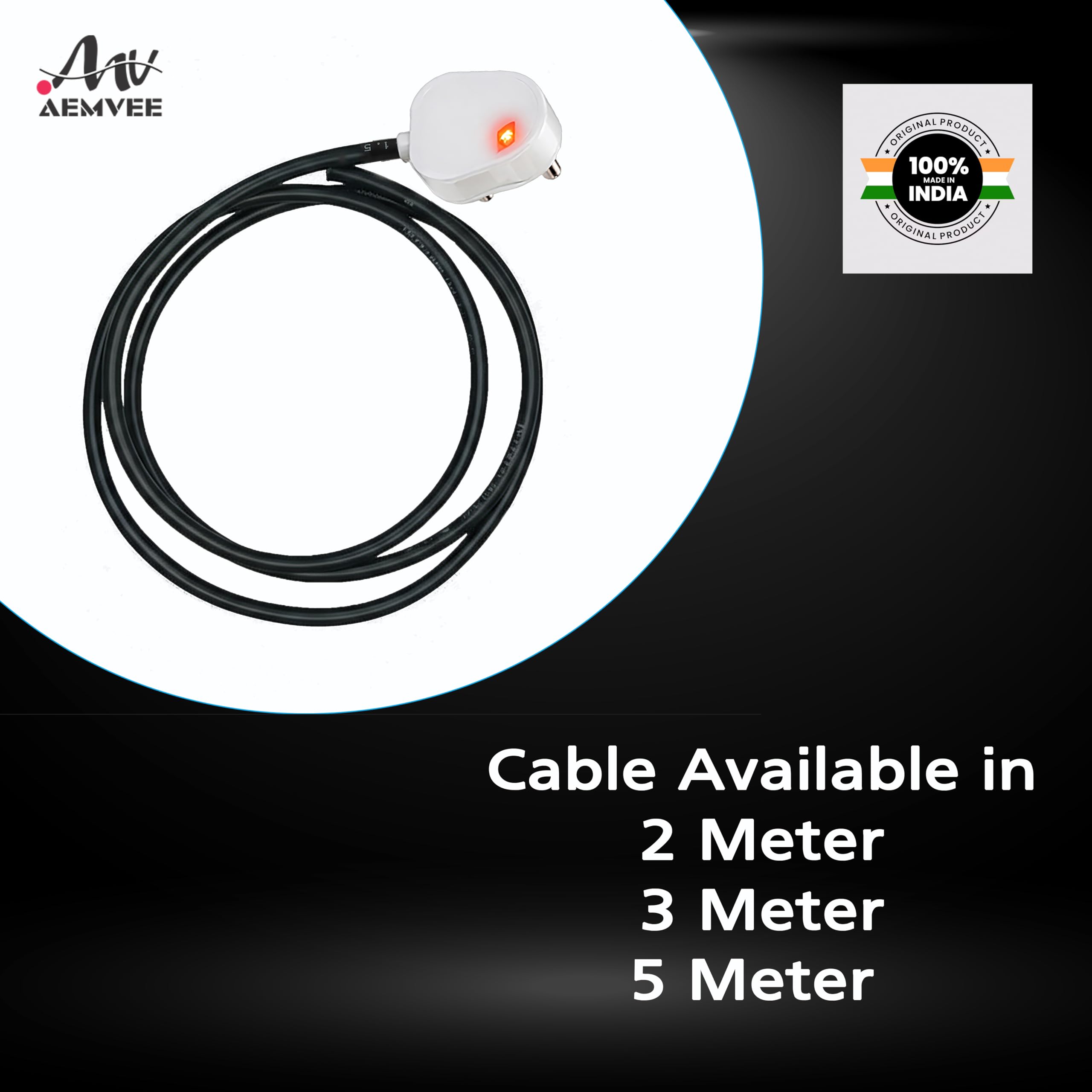 16 Amp Extension Cord - Heavy Duty 1.5 Sq.MM 2 Meter Wire (2200W), 16A Extension Board, Dual 16A/20A Multi Plug Socket with Two Switches(2200W), Ideal for Home Office Use, Board & Switches — Amazon image 6