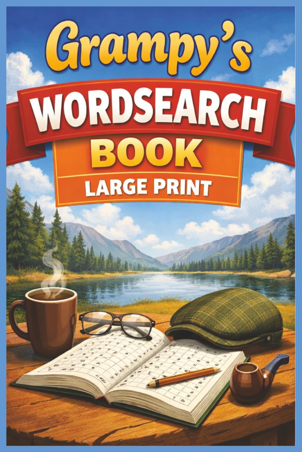 Grampy Wordsearch Puzzle Book Large Print: Grandad, Grandfather, Grandparent, Gift, Birthday, Christmas, Father's Day, Grandparents Day, Word Search, 6X9, 22 Puzzles, Paperback