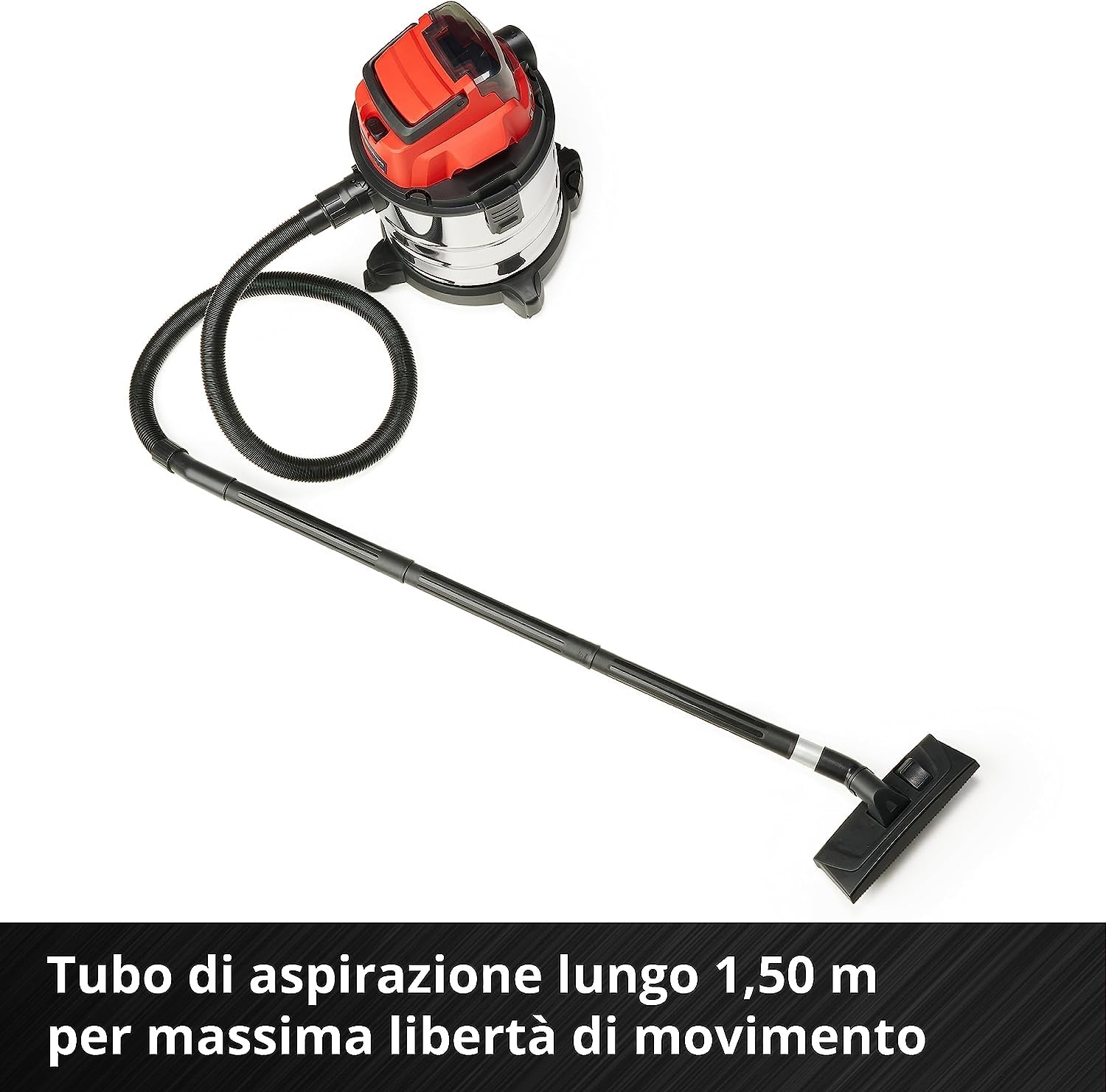 Einhell TC-VC 18/20 Li S-Solo Aspirapolvere a secco e umido 18 V 20 l contenitore in metallo Power X-Change