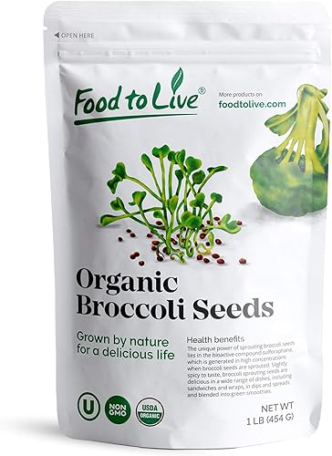 Semillas de brócoli convencionales y orgánicas