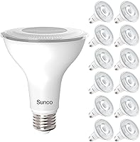 Sunco 12-Pack PAR30 Dusk to Dawn LED Flood Bulbs, 11W (75W Eq) 1200 Lumens Soft White, Dimmable E26, Indoor/Outdoor Recessed