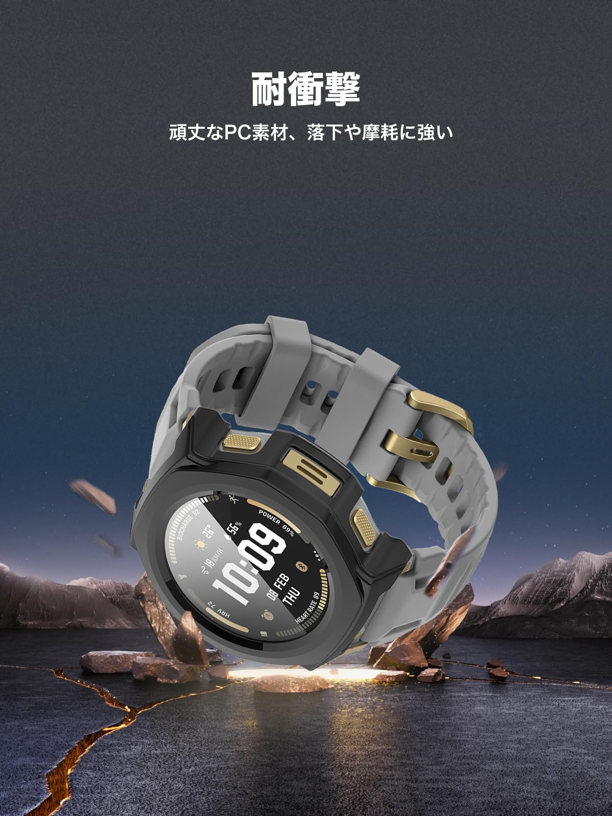 Amazon.co.jp: For Amazfit T-rex 3 Pro 44MM ケース 保護 ガラス 