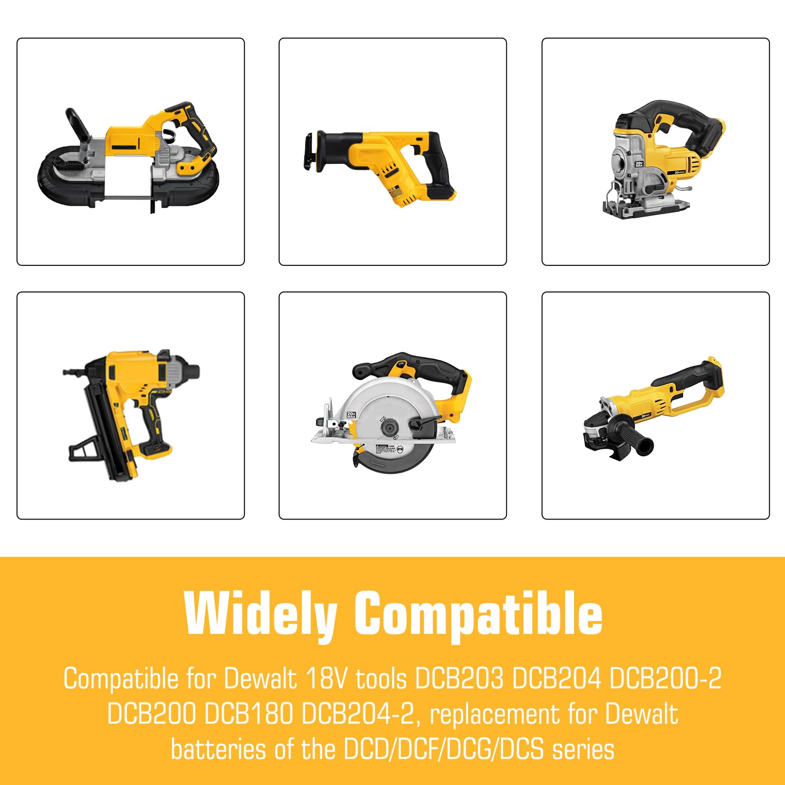 2Packs 18V 10000mAh Compatible pour Dewalt Batterie 18V