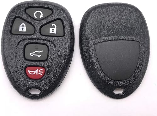 Miniatura 2 de Funda de repuesto para llave de automóvil para Chevy GMC Pontiac Saturn Suzuki Cadillac Buick sin llave 2007 2008 2009-2016 (negro, 5 botones)