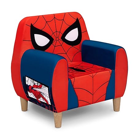 Delta Children Marvel Spider Man Foam Chair for Kids, Red