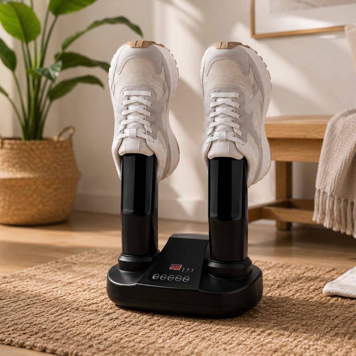 Sèche-cheveux pour casques, bottes, chaussures et gants ozone | Température réglable, minuterie jusqu'à 270 min et écran LCD | Assainisseur et éliminateur d'odeurs