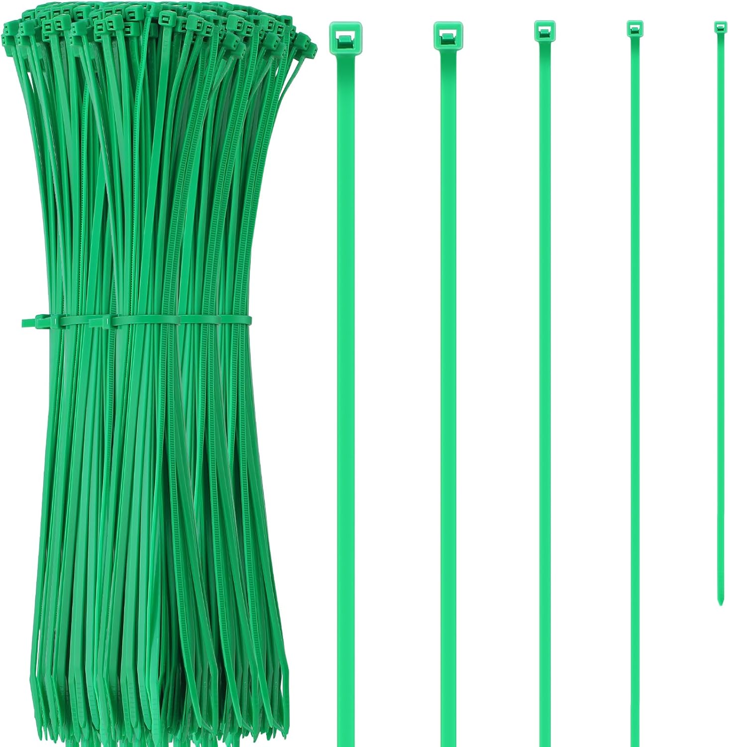 Shappy 1000 Pcs 5 Sizes Christmas Tree Cable Zip Ties, 12