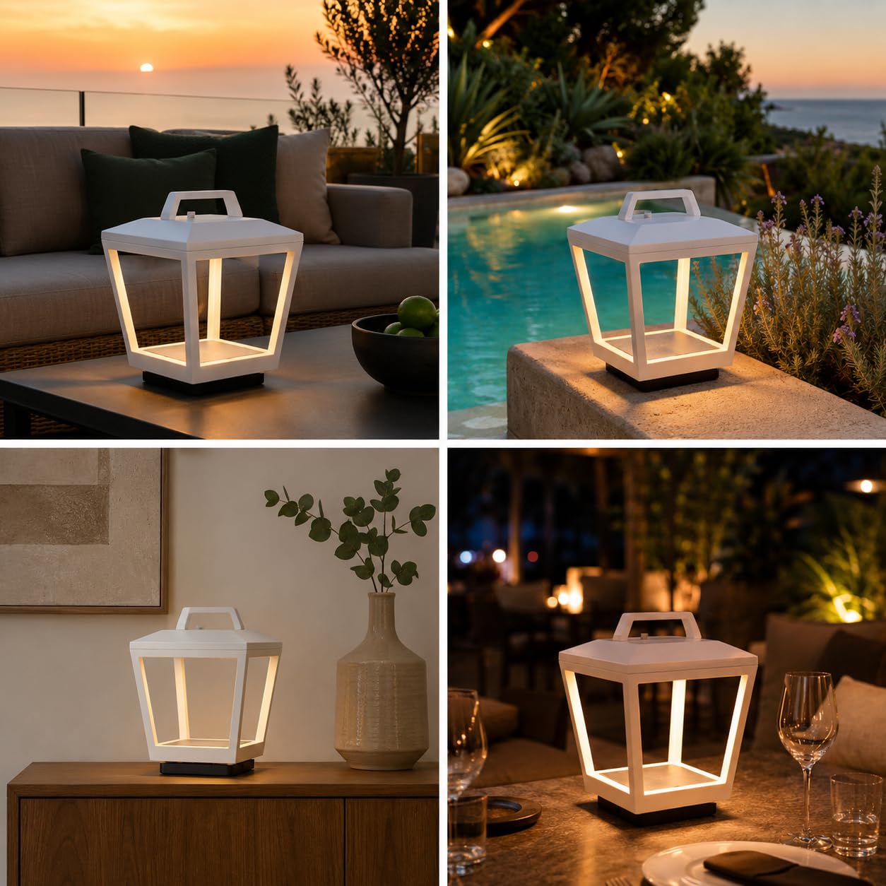Lámpara Baliza Sobremuro BLED Antracita LED SMD Portátil Recargable con IP54 para Exterior, Terrazas, Porches y Jardín | IP65, Ideal para Exterior, Para Terrazas, Porches o Jardín, Sobremesa