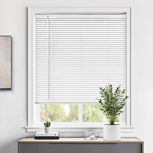 Miniatura 1 de LazBlinds Mini persianas horizontales de vinilo sin cordón de 1 pulgada de alto, persianas con filtro de luz para ventanas, persianas y persianas