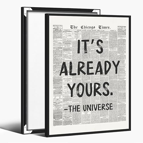 Miniatura 14 de Arte de pared de periódico retro en blanco y negro con texto en inglés «What If It All Workout» con cita positiva, impresión en lienzo de estilo-4