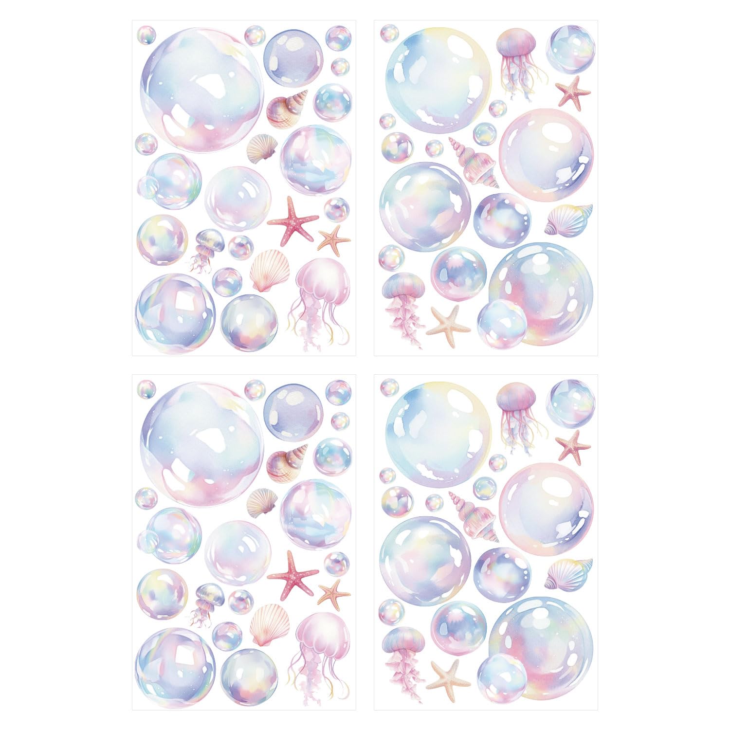 Bubble Decor Colorful Bubbles Wall Decal - Underwater Ocean Theme For ...