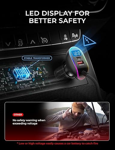 Miniatura 9 de Cargador de coche súper rápido para Samsung Galaxy, LISEN USB C de 96 W, cargador de coche súper rápido PD& QC3.0, adaptador de cargador de teléfono