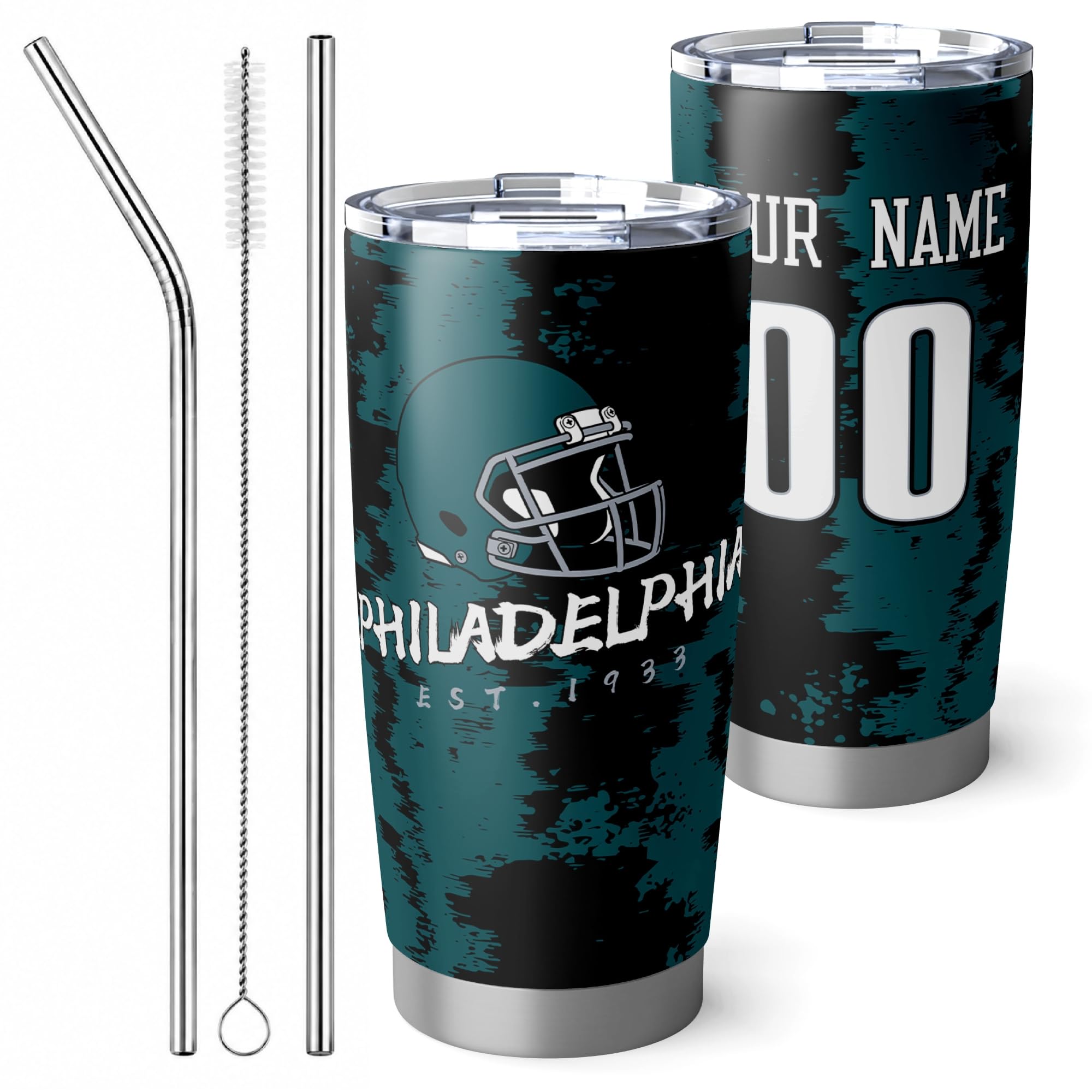 ANTKING Philadelphia Tumbler 20oz Travel Mug Custom Number Name Gifts
